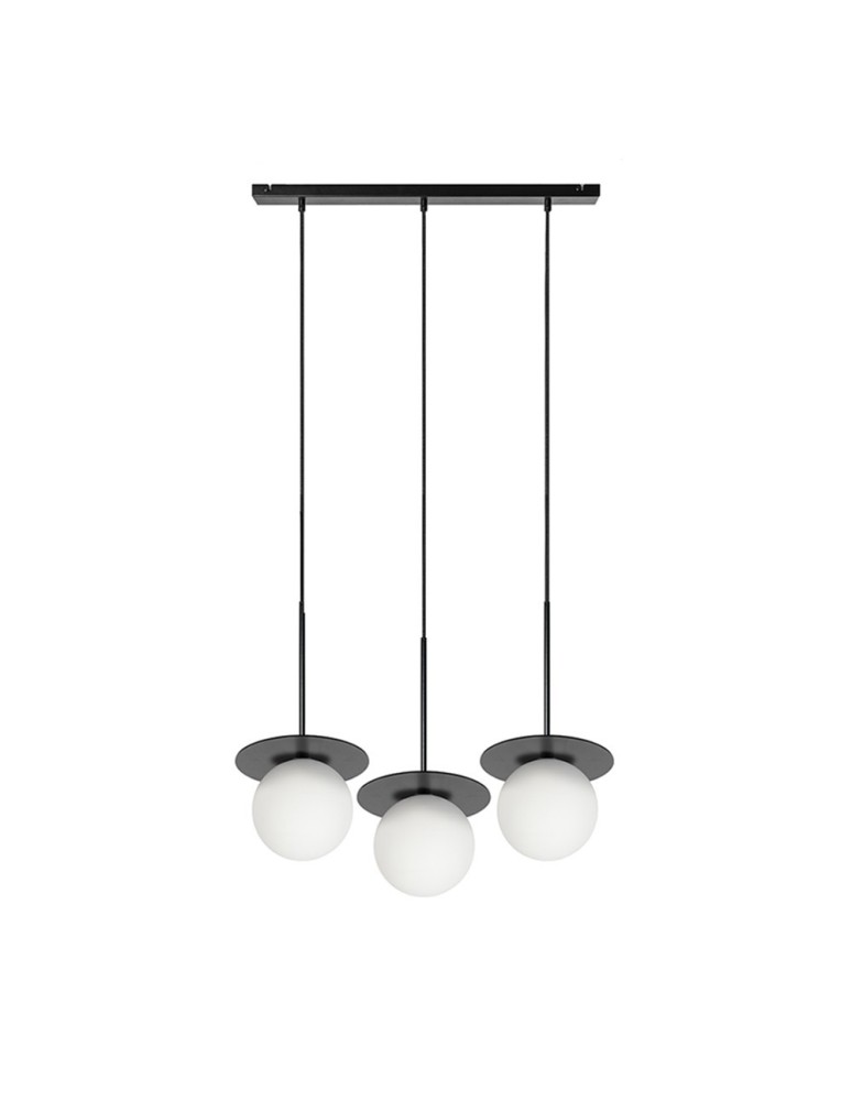 UMMO BORRA B 3L czarna potrójna lampa sufitowa BRB322PL