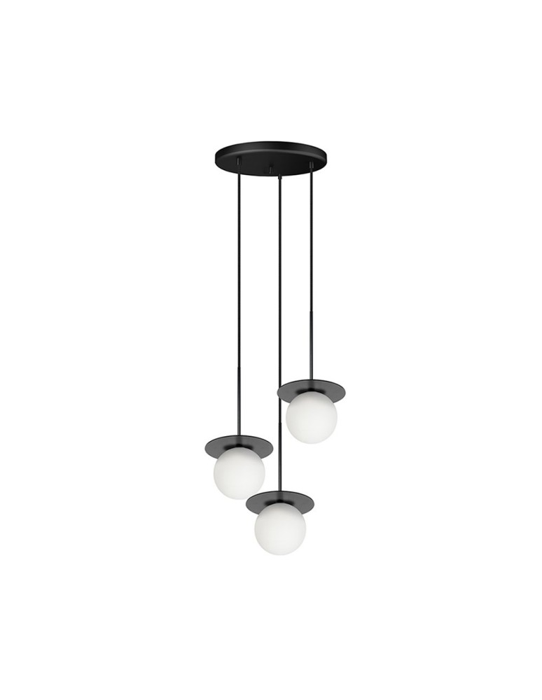 UMMO BORRA B 3P czarna potrójna sufitowa lampa wisząca BRB322P3