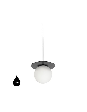 UMMO BORRA B czarna sufitowa lampa wisząca z podwyższoną szczelnością IP44 BRB122PS0