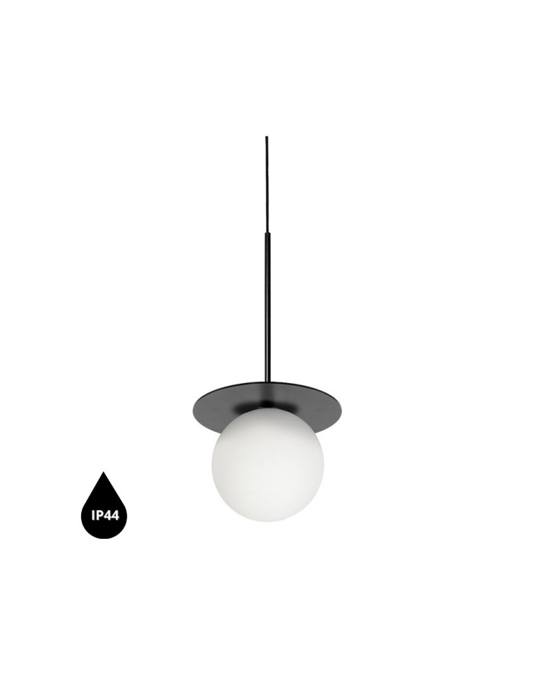 UMMO BORRA B czarna sufitowa lampa wisząca z podwyższoną szczelnością IP44 BRB122PS0 UMMO BORRA B czarna sufitowa lampa wisząca z podwyższoną szczelnością IP44 BRB122PS0