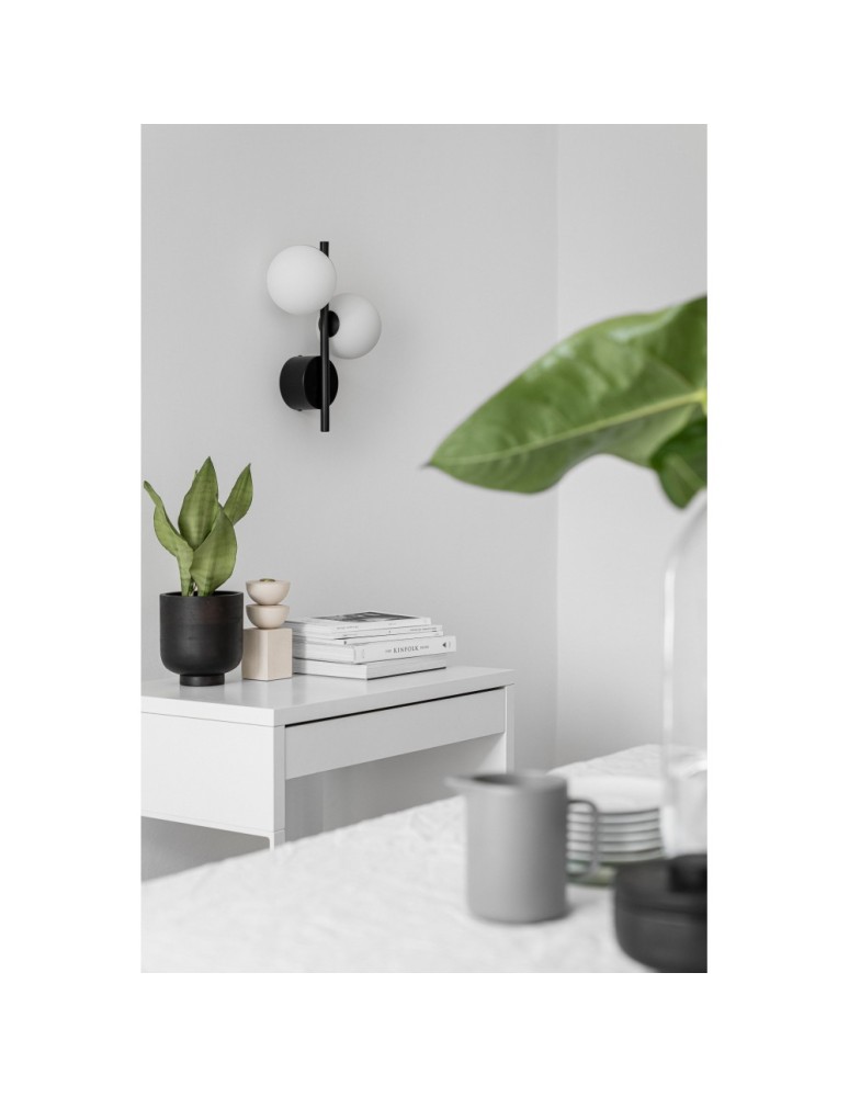 UMMO DIPLO A czarna lampa ścienna / kinkiet z podwyższoną szczelnością IP44 DLA220S0 UMMO DIPLO A czarna lampa ścienna / kinkiet z podwyższoną szczelnością IP44 DLA220S0