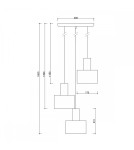 Lampy wiszące - UMMO ENKEL 3P biała lampa sufitowa EN3311P3 - product 3