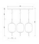 UMMO EPLI mini 3L potrójna sufitowa lampa wisząca EM0322PL UMMO EPLI mini 3L potrójna sufitowa lampa wisząca EM0322PL
