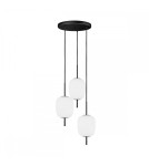 Lampy wiszące - UMMO EPLI mini 3P czarna potrójna lampa wisząca EM0322P3 - product 1