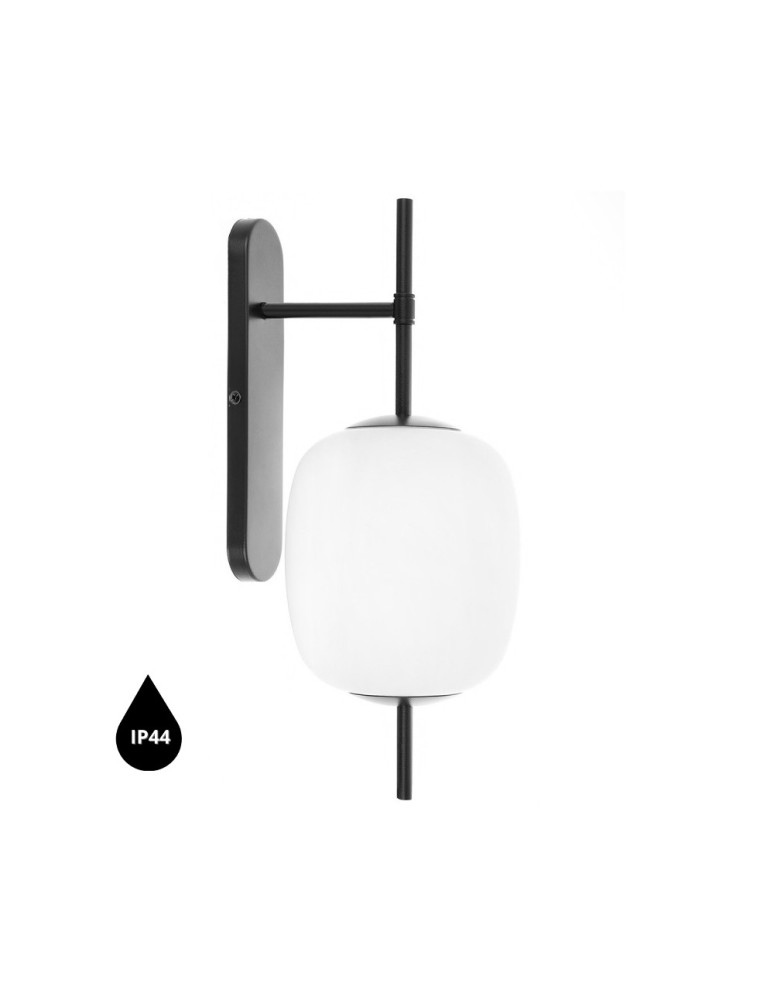 UMMO EPLI MINI czarna lampa ścienna / kinkiet z podwyższoną szczelnością IP44 EMK120S0