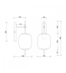Kinkiety łazienkowe - UMMO EPLI MINI czarna lampa ścienna / kinkiet z podwyższoną szczelnością IP44 EMK120S0 - product 4