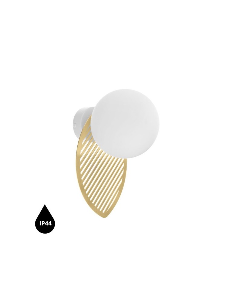 UMMO FYLLO B mosiężna lampa ścienna / kinkiet z podwyższoną szczelnością IP44 FYB130S0 UMMO FYLLO B mosiężna lampa ścienna / kinkiet z podwyższoną szczelnością IP44 FYB130S0
