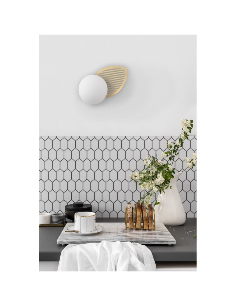 UMMO FYLLO B mosiężna lampa ścienna / kinkiet z podwyższoną szczelnością IP44 FYB130S0 UMMO FYLLO B mosiężna lampa ścienna / kinkiet z podwyższoną szczelnością IP44 FYB130S0