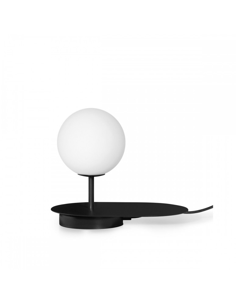 UMMO HANEA ST czarna lampa stołowa z półką HAS122P1 UMMO HANEA ST czarna lampa stołowa z półką HAS122P1