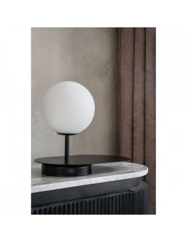 UMMO HANEA ST czarna lampa stołowa z półką HAS122P1 - produkt 2