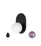 Kinkiety łazienkowe - UMMO HANEA czarna lampa ścienna / kinkiet z podwyższoną szczelnością IP44 HA0120S0 - product 1
