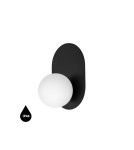 Kinkiety łazienkowe - UMMO HANEA czarna lampa ścienna / kinkiet z podwyższoną szczelnością IP44 HA0120S0 - product 5