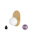 Kinkiety łazienkowe - UMMO HANEA mosiężna lampa ścienna / kinkiet z podwyższoną szczelnością IP44 HA0130S0 - product 1