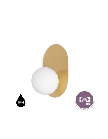 UMMO HANEA mosiężna lampa ścienna / kinkiet z podwyższoną szczelnością IP44 HA0130S0