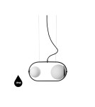 Lampy wiszące - UMMO KOBAN A czarna sufitowa lampa wisząca z podwyższoną szczelnością IP44 KOA222PS0 - product 1
