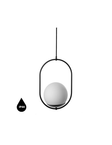 UMMO KOBAN B czarna sufitowa lampa wisząca z podwyższoną szczelnością IP44 KOB122PS0