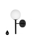 UMMO KOP A czarna lampa ścienna / kinkiet z podwyższoną szczelnością IP44 KPA120S0 UMMO KOP A czarna lampa ścienna / kinkiet z podwyższoną szczelnością IP44 KPA120S0