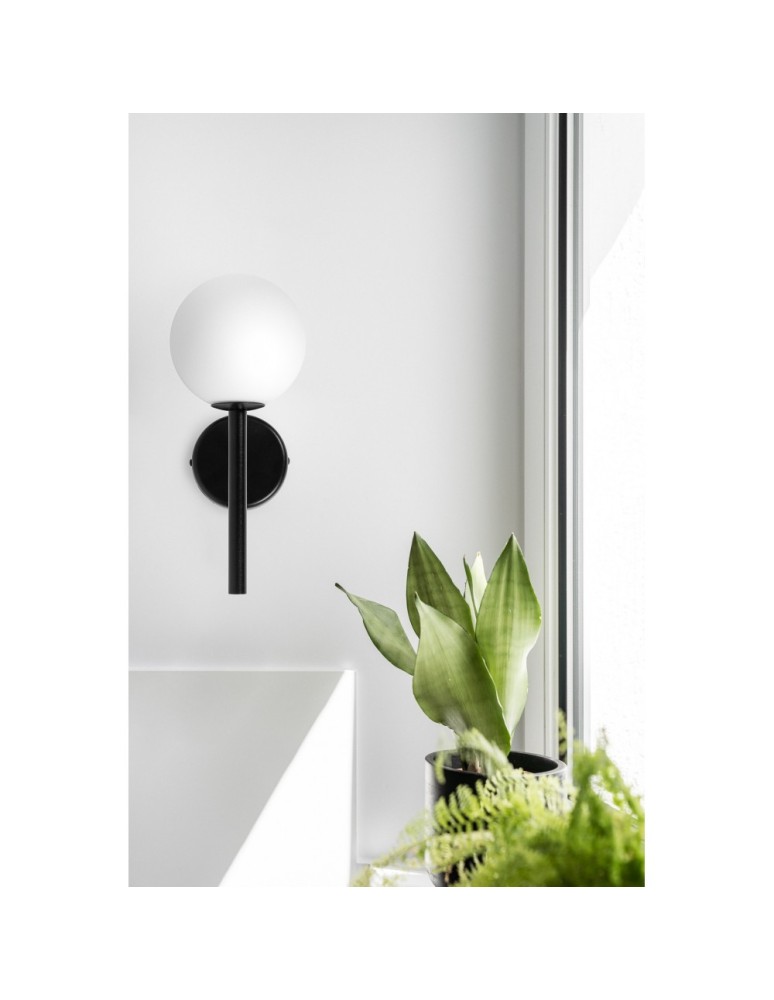 UMMO KOP A czarna lampa ścienna / kinkiet z podwyższoną szczelnością IP44 KPA120S0 UMMO KOP A czarna lampa ścienna / kinkiet z podwyższoną szczelnością IP44 KPA120S0