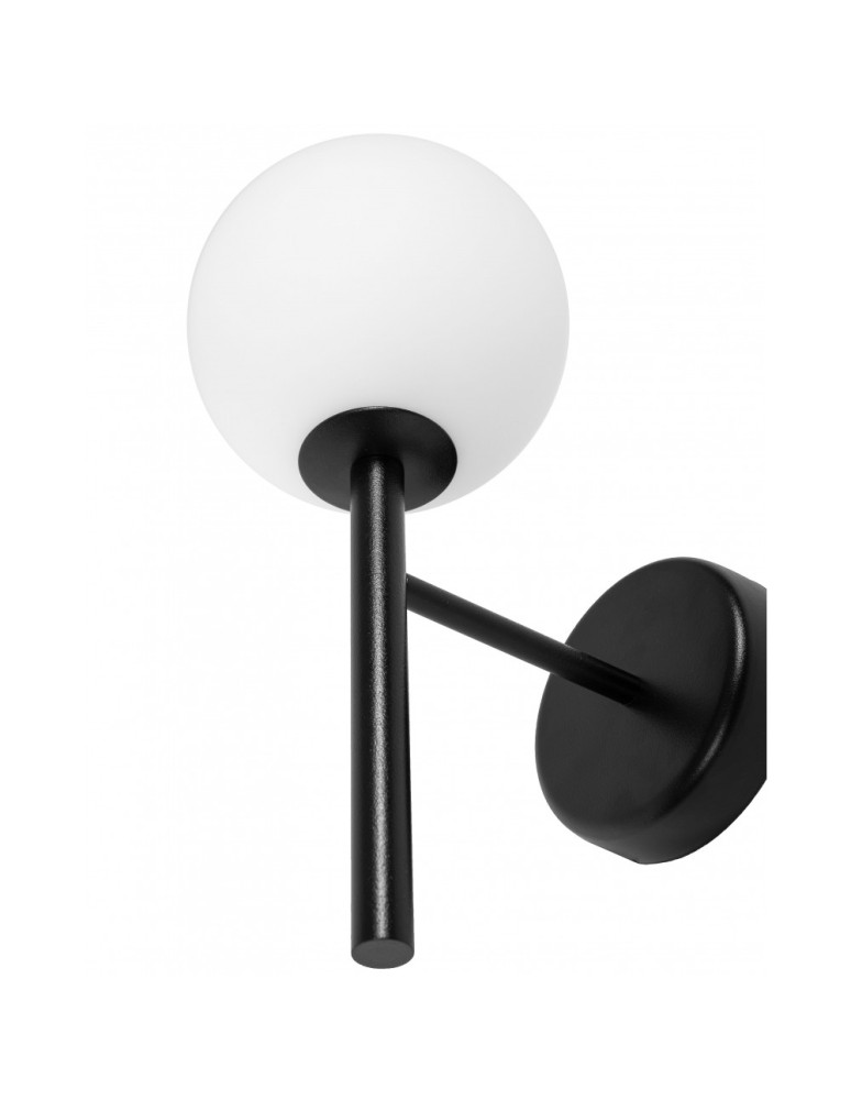 UMMO KOP A czarna lampa ścienna / kinkiet z podwyższoną szczelnością IP44 KPA120S0 UMMO KOP A czarna lampa ścienna / kinkiet z podwyższoną szczelnością IP44 KPA120S0