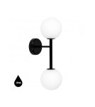 Kinkiety łazienkowe - UMMO KOP B czarna lampa ścienna / kinkiet z podwyższoną szczelnością IP44 KPB220S0 - product 1