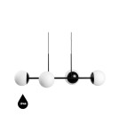 Lampy wiszące - UMMO KOP E czarna sufitowa lampa wisząca z podwyższoną szczelnością IP44 KPE422PS0 - product 1