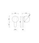 Kinkiety - UMMO KUUL D1 Biała Lampa Ścienna / Kinkiet Z Włącznikiem KLD11001 - product 3