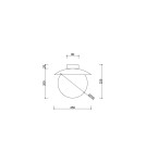 Lampy sufitowe - UMMO KUUL C burgundowa lampa sufitowa / plafon KLC14000 - product 5