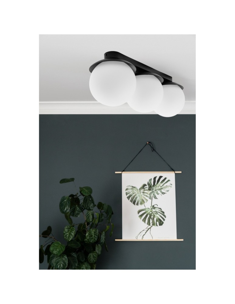 UMMO KUUL B czarna lampa sufitowa / plafon z podwyższoną szczelnością IP44 KLB320S0 UMMO KUUL B czarna lampa sufitowa / plafon z podwyższoną szczelnością IP44 KLB320S0