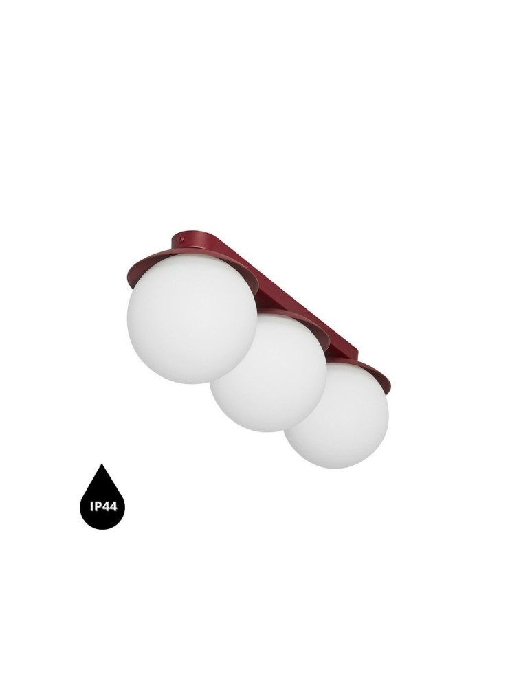 UMMO KUUL B burgundowa lampa sufitowa / plafon z podwyższoną szczelnością IP44 KLB340S0 UMMO KUUL B burgundowa lampa sufitowa / plafon z podwyższoną szczelnością IP44 KLB340S0