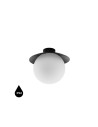 UMMO KUUL C czarna lampa sufitowa / plafon z podwyższoną szczelnością IP44 KLC120S0