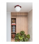 Lampy sufitowe łazienkowe - UMMO KUUL C burgundowa lampa sufitowa / plafon z podwyższoną szczelnością IP44 KLC140S0 - product 2