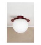 Lampy sufitowe łazienkowe - UMMO KUUL C burgundowa lampa sufitowa / plafon z podwyższoną szczelnością IP44 KLC140S0 - product 3