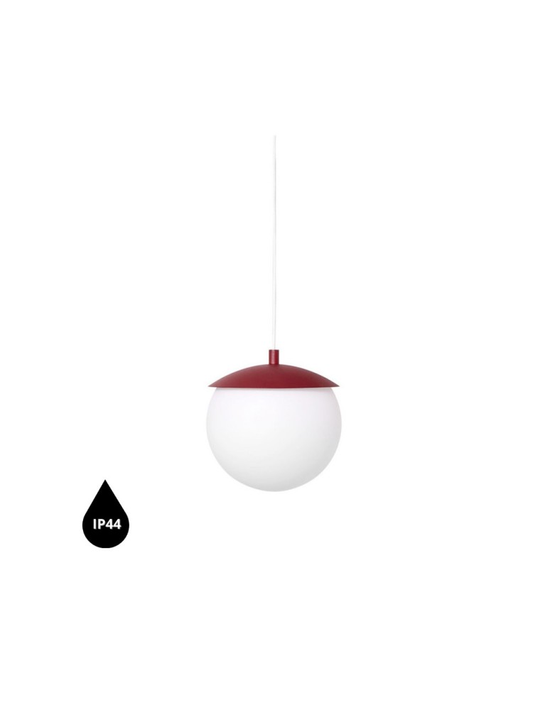 UMMO KUUL G burgundowa sufitowa lampa wisząca z podwyższoną szczelnością IP44 KLG141PS0