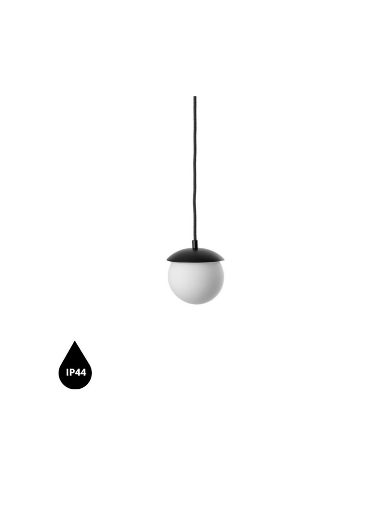 UMMO KUUL F czarna sufitowa lampa wisząca z podwyższoną szczelnością IP44 KLF122PS0