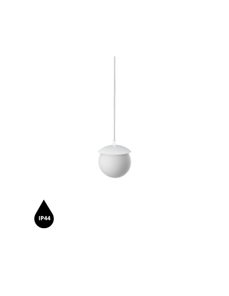 UMMO KUUL F biała sufitowa lampa wisząca z podwyższoną szczelnością IP44 KLF111PS0