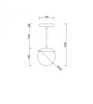 Lampy wiszące - UMMO KUUL F biała sufitowa lampa wisząca z podwyższoną szczelnością IP44 KLF111PS0 - product 4
