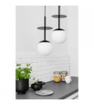 Lampy wiszące - UMMO PLAAT A2 czarna podwójna lampa sufitowa PLM222P2 - product 2