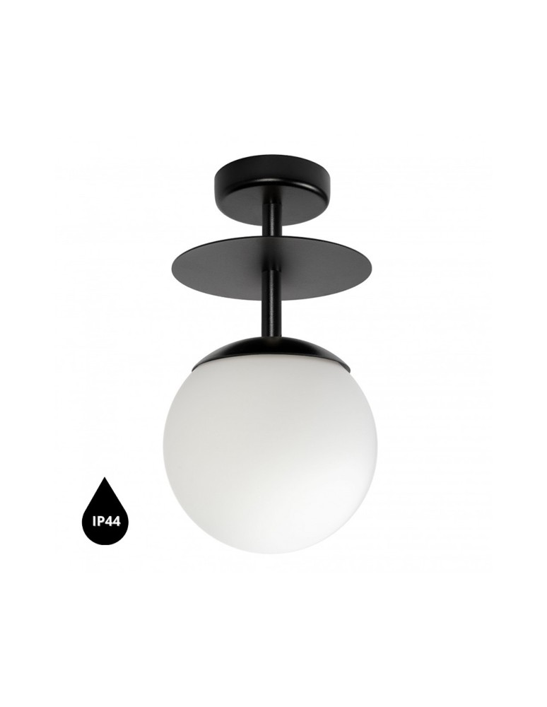 UMMO PLAAT B czarna lampa przysufitowa / plafon z podwyższoną szczelnością IP44 PLB120S3