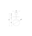 Lampy sufitowe łazienkowe - UMMO PLAAT B czarna lampa przysufitowa / plafon z mosiądzem z podwyższoną szczelnością IP44 PLB123S3 - product 3