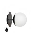 Kinkiety łazienkowe - UMMO PLAAT C czarna lampa ścienna / kinkiet z podwyższoną szczelnością IP44 PLC120S0 - product 1