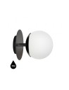 UMMO PLAAT C czarna lampa ścienna / kinkiet z podwyższoną szczelnością IP44 PLC120S0