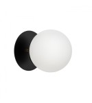 Kinkiety łazienkowe - UMMO PLAAT C czarna lampa ścienna / kinkiet z mosiądzem z podwyższoną szczelnością IP44 PLC123S0 - product 4