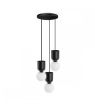 Lampy wiszące - UMMO LUOTI 3P czarna lampa wisząca / plafon LUP322P3 - product 1