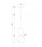 UMMO LUOTI czarna sufitowa lampa wisząca z podwyższoną szczelnością IP44 LUA122PS0 UMMO LUOTI czarna sufitowa lampa wisząca z podwyższoną szczelnością IP44 LUA122PS0