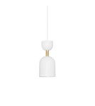 UMMO SUPURU biała sufitowa lampa wisząca z mosiężną rurką SUA131P0 UMMO SUPURU biała sufitowa lampa wisząca z mosiężną rurką SUA131P0
