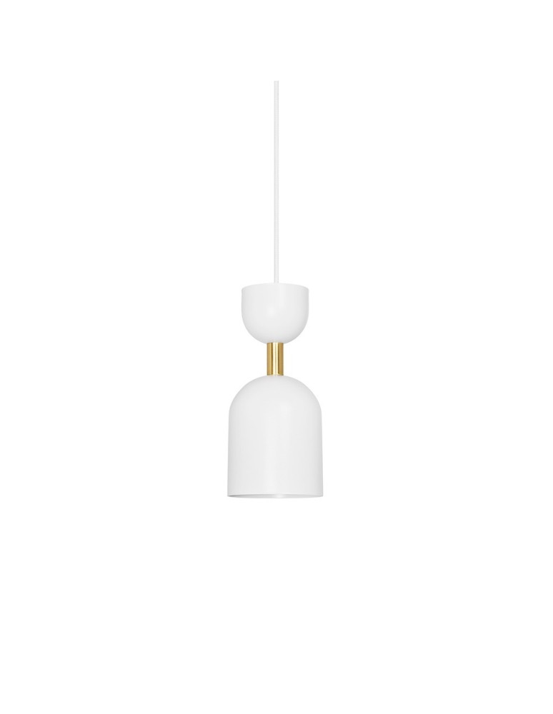 UMMO SUPURU biała sufitowa lampa wisząca z mosiężną rurką SUA131P0 UMMO SUPURU biała sufitowa lampa wisząca z mosiężną rurką SUA131P0