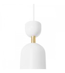 UMMO SUPURU biała sufitowa lampa wisząca z mosiężną rurką SUA131P0 UMMO SUPURU biała sufitowa lampa wisząca z mosiężną rurką SUA131P0