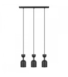 Lampy wiszące - UMMO SUPURU 3L czarna potrójna lampa sufitowa SUL322P0 - product 1