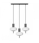 Lampy wiszące - UMMO TORNI A 3L czarna potrójna lampa sufitowa TOL322P0 - product 1