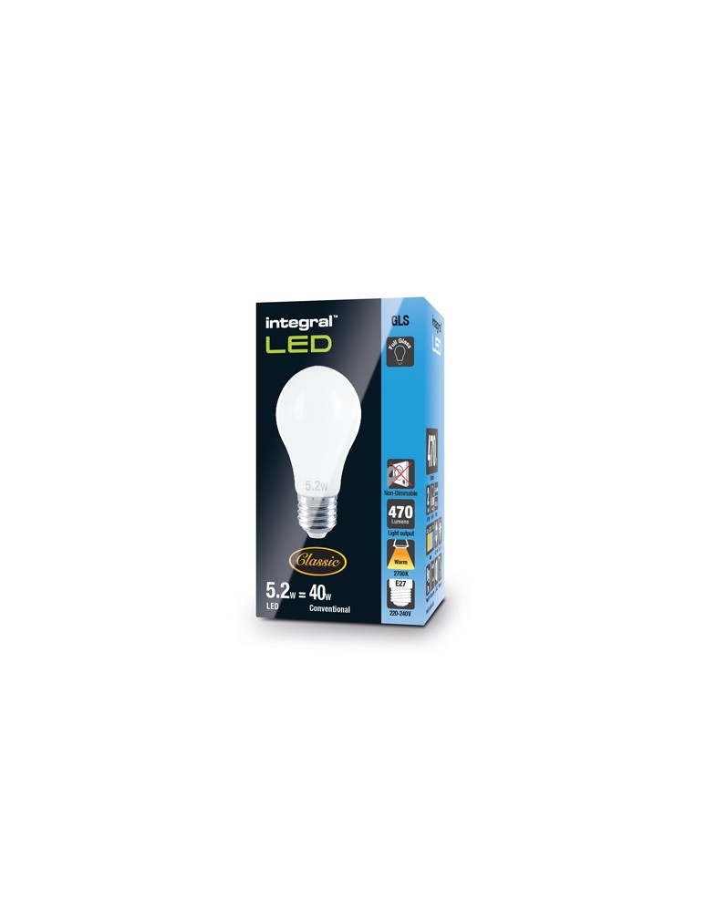 Integral Classic Globe (GLS) Frosted E27 4,5W (40W) 2700K 470lm 74-29-61